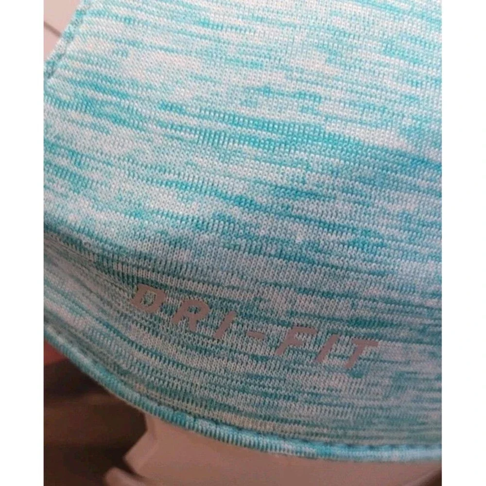 Girls 4-6x Nike Swoosh Dri-Fit Ponytail Slit Cap Hat Blue/Green Featherlight